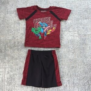 Marvel Red and Black Avengers Set Size 4T